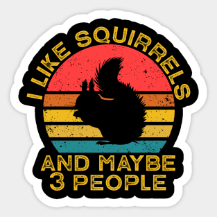 I Like Squirrels And Maybe 3 People Sticker